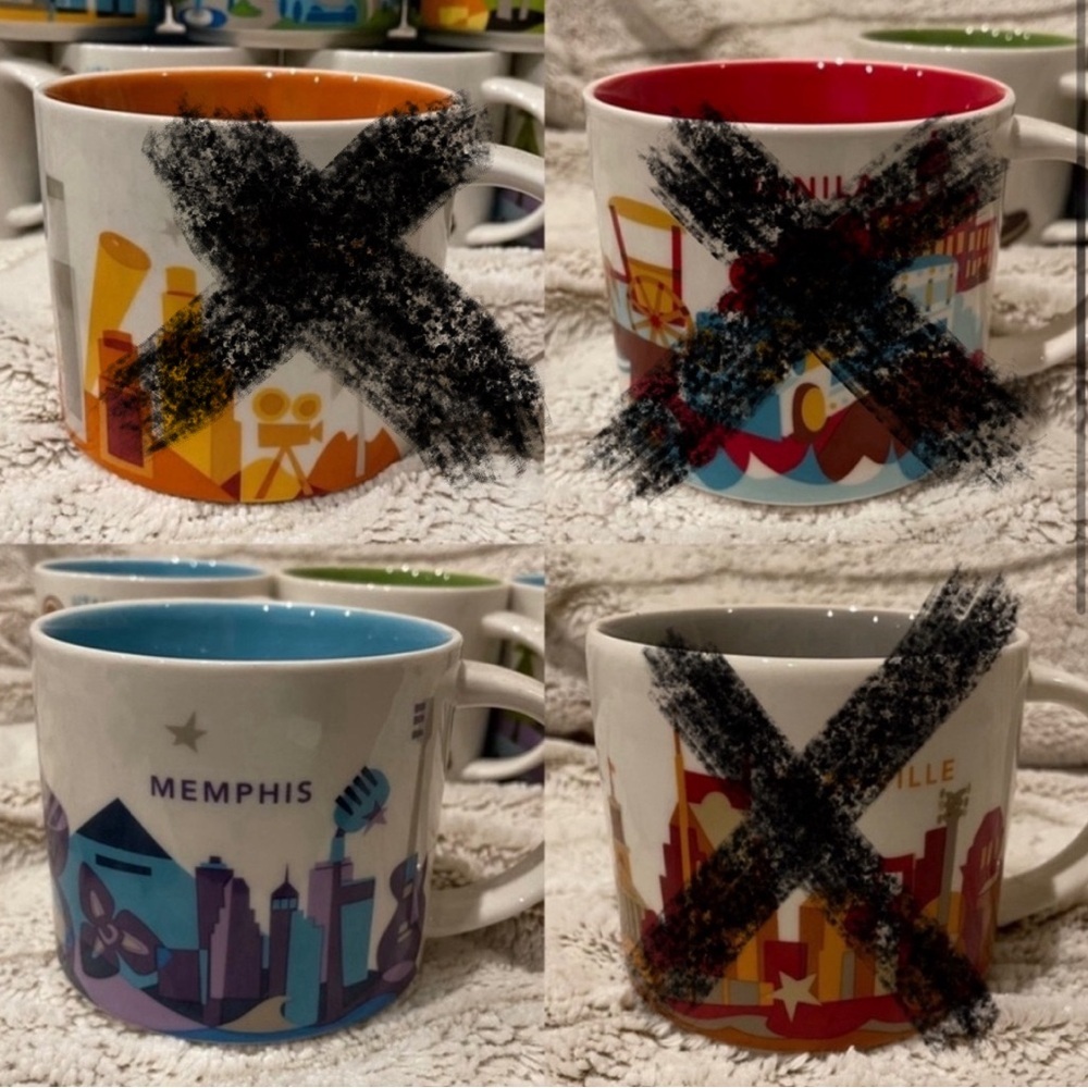 Starbucks “You are Here” 14 oz Mugs - Picture 4 of 6